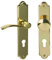 Alpertec 32760073 Lori-LS Messing poliert PZ Drückergarnitur Türdrücker Türbeschläge Neu, für Wohnungseingangstüren DIN Links