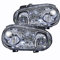 BESTPRICE 2x Hauptscheinwerfer vorne links + rechts H1 / H7 Frontscheinwerfer ohne Stellmotor, Kompatibel mit VW GOLF IV (1J1), GOLF IV Cabriolet (1E7), GOLF IV Variant (1J5)