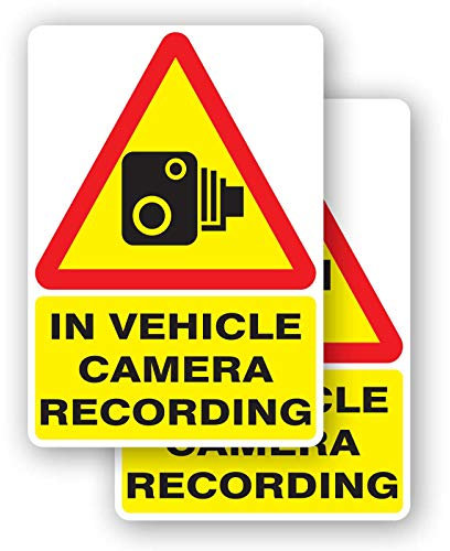1 x Printwhizz Ltd Vehicle Camera Recording Vinyl Sticker 100x70mm