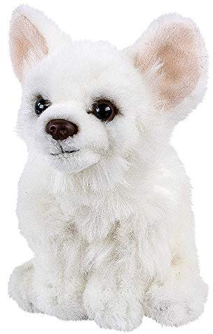 Teddys Rothenburg Kuscheltier Chihuahua 17 cm sitzend weiß Plüschchihuahua Plüschhund by Uni-Toys