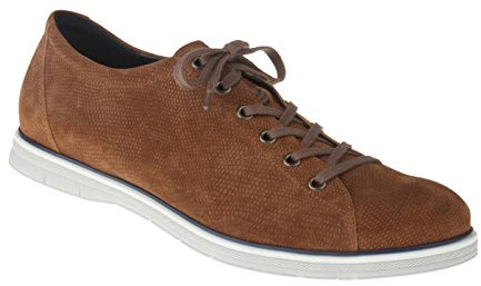 Lui by tessamino Herren Schnürer Domenico aus echtem Rindsleder in Weite H, leichte Herren Sneaker, Freizeitschuhe, Schnürschuhe für Männer, Business Halbschuhe 44 braun