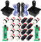 EG STARTS Classic Happ Style Arcade DIY Parts Kit para 2 Jugadores USB Mame Project Juegos y Raspberry pi 2 3 3B Blanco y Negro Color
