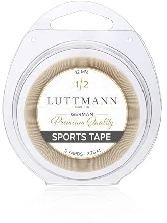 LUTTMANN® Sports Tape - Perücken Haarsystem Tape Klebeband für Perücken, Tüllansätze, Haarsysteme, Haarverlängerungen, Haarteile & Extensions (12 mm x 2,75 m)
