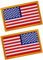 Tactical Patches of USA US American Flag Regular and Reverse, with Hook and Loop for Backpacks Caps Hats Jackets Pants, Military Army Uniform Embleme, Size 3x2 Inches, Pack of 2