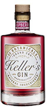 Keller’s Raspberry Classic Gin (1 x 0,5 l), vielseitiger Premium Gin aus 66 Botanicals mit fruchtiger Himbeere