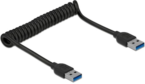 Delock USB 3.0 Spiralkabel Typ-A Stecker zu Typ-A Stecker