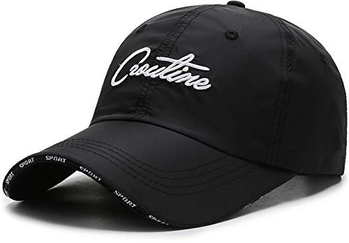 CLAPE Schnell-trocknend Basecaps Quick Dry Baseball Cap Breathable Lightweight Outdoor Sport Cap Leicht Running Cap Sommer Cap Herren UV Schutz Schildkappe (CP14-Black)
