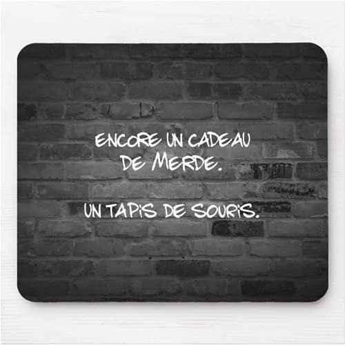 Tapis de Souris Humour Encore Un Cadeau de Merde Message drôle. Idée Cadeau Original pour Amis Couple Collègue Frère Sœur Pote Geek pour Anniversaire Noël ou Juste pour Le Plaisir. Souriez au Bureau.