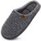 ONCAI Pantofole da Uomo Invernali strisce, Comoda Memory Foam Calde Scarpe da Casa Con Suola Antiscivolo Grigio Taglia 44