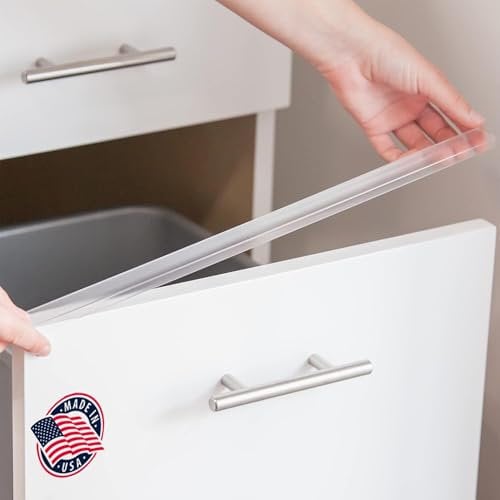 CABINET HERO Slimline - Slip on Cabinet Door Protector Edge Guard - Clear - ¾” Thick - 18” Length (Pack of 4)
