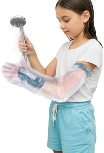 Sealcuff Wasserdichter Gips- und Verbandsschutz, wiederverwendbare Gipsabdeckung für Dusche, Erwachsene, Arm, Bein, Fuß – wasserdichte Versiegelung (Kinderarm)