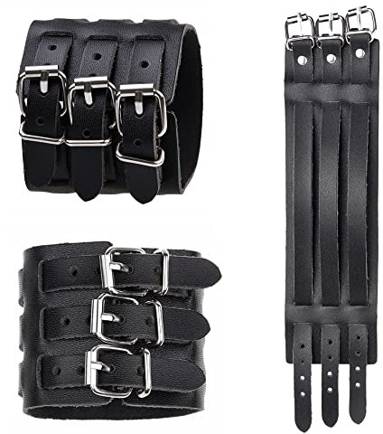 Cosplay Punk Gothic Mittelalter Lederarmbänder – Vintage, Wikinger, Steampunk, Rock Armreif – Unisex-Armband – für Männer und Frauen – Kostüm, lässig, Themenparty, modisches Accessoire