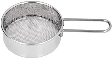 SALUTUY Mini Setaccio Rotondo, Setaccio Farina Piccolo Robusta Praticità Acciaio Inox 304 per Panifici(Un Mini setaccio per Farina)