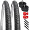 YunSCM 2Pcs Faltbar 28 Zoll Reifen 28x1.50 700x38C Mantel 40-622 Plus 2Pcs 700C Schlauch FV48mm Ventil kompatibel 700C City Bikes, Rennräder 700x38C 700x40C 38-622 Fahrradreifen und schlauche