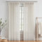 Vision Home Natürliche Plissee-Vorhänge, halbtransparent, strukturiertes Leinen-Mischgewebe, lichtfilterend, Fenstervorhänge 241.3 cm, für Wohnzimmer, Schlafzimmer, 2 Paneele, 106.7 cm Bx245 cm L