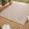 SIMPEX Outdoor Teppich, Boho Design, Teppich Beige, 240 x 340 cm, Teppich Boho-Stil, Küche, Balkon, Terrasse, Garten, Picknick