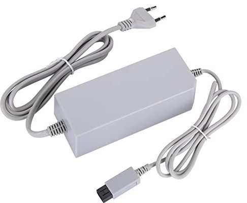 AYNEFY Nuevo Cable Adaptador de Fuente de Alimentación para Wii 110‑240V AC Juego de Pared de Repuesto Tamaño Pequeño Gris Claro EE. UU. Reino Unido Enchufe de la UE(Enchufe de la UE)