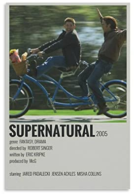 BBZL Supernatural TV-Serie Poster Leinwand Kunst Dekoratives Gemälde Bild Druck Modern Familie Junge Mädchen Schlafzimmer Wohnzimmer Dekoration Wanddekoration Poster 30 x 45 cm