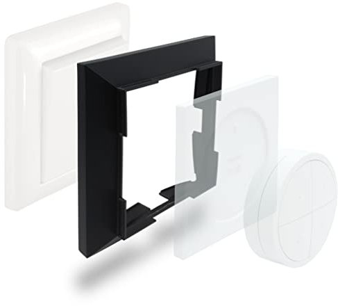 Cadelux Lichtschalter Abdeckung PHTD für Philips Hue Tap Dial Schalter (Rahmen 1-fach, Schwarz)