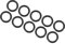QUARKZMAN 10 Stücke Nitrilkautschuk Dichtungsring Abdichtung 12mm x 8mm x 2mm für Wasserhahn Klempner Reparatur Dichtung Verbindung, Schwarz
