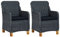 Yolola Gartenstühle Polyrattan 2er Set Gartensessel Stuhlset Rattan Stuhl Garten Sessel Rattanstühle Balkonstühle Terrassenstühle Outdoor Stühle Balkonsessel-Dunkelgrau-Mit Sitzkissen