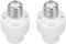 Miokycl 2PCS Smart Glühbirnenfassung Drahtlose Steuerung Lampenfassung Sprachsteuerung mit E27-Schraubanschluss Smart Life 100V-250V Weiß