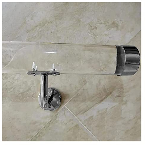 Corrimano in Acrilico Trasparente per Scale - 1m 2m 3m 4m 5m 6m Corrimano per Scale Interne Trasparenti Antiscivolo per Casa Asilo Corridoio Ringhiera Loft, Corrimano per Scale Kit