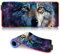 BUBELS Tapis de Souris de Jeu RGB avec Base en Caoutchouc antidérapant, Extra Large, Cool XL, Accessoires de Jeu, éclairage LED, Grand Tapis de Souris étendu pour Joueur Galaxy Wolf 35 x 60 cm