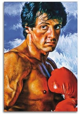 SHUPSY Great Movie Rocky Oil Painting Character Art (1) Poster Dekorative Malerei Leinwand Wandkunst Wohnzimmer Poster Schlafzimmer Malerei 12x18inch(30x45cm)