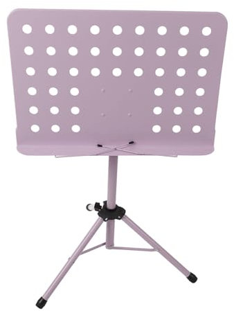 Notenständer, Klappbares Design aus ABS und Metall, Höhenverstellbar, Stabiler Tragbarer Notenständer für Orchester (violett)