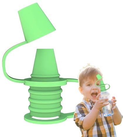 Besreey Adaptateur de Bec de Bouteille d'eau pour, Dessus de Bouteilles en Silicone - Bouchon de Bouteille d'eau Portable,Adaptateur de Bec sans Rayures pour Les Voyages en Voiture en Plein air
