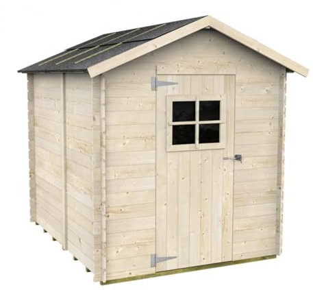 Mondo Viro Gartenhaus aus Holz Marlo 178 x 218 cm 205h Einzeltür mit Fenster