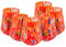 MurArt Bicchieri di Murano Set da 6 bicchieri da 300ml in vetro soffiato a mano in lavorazione artigianale Made in Italy B8 (Rosso, Bicchieri Acqua 6pz)