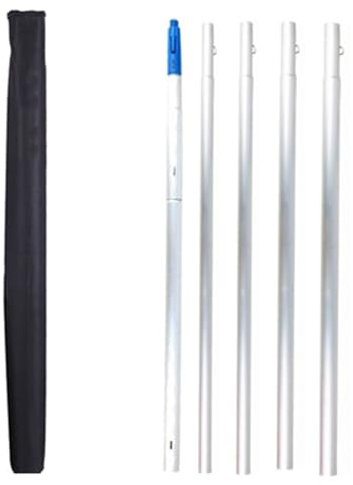 TONAUA Perche Télescopique De 1 À 12m, Brosse Télescopique Hydroscopique pour Nettoyer Les Panneaux Photovoltaïques et Solaires Kit De Nettoyage De Perche Télescopique (sans Pinceaux)