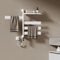 EMKE Chauffe-serviettes Électrique 76 x 45 cm, Thermostat Intelligent WiFi, Radiateur Électrique pour Salle de Bain, Chauffe-serviettes Électrique, 180° Pivotant, Blanc, 120W