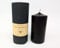Premium Stumpenkerze 100% Bienenwachs farbig 12cm x 55mm Haushaltskerze Brenndauer 30h (1, Schwarz)