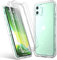LUNOVATE Case for iPhone 11 Shockproof Glitter 360 with 2 Screen Protector Hard PC + Soft TPU 3 in 1 Bumper Cover Transparent Protective Phone Case for iPhone 11 6.1 inch - Clear Glitter