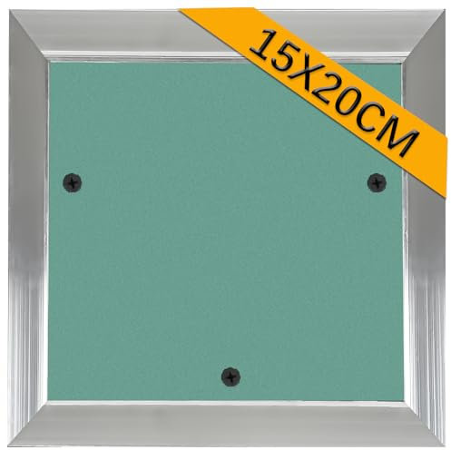 Sorlpv Revisionsklappe 15x20cm, Wartungsöffnung GK-Einlage Gipskarton 10mm, Alu-Rahmen Revisionstür Revision Wartungstür, Wartungsklappe Unsichtbar für Feuchtraumgeeignet, Trockenbau