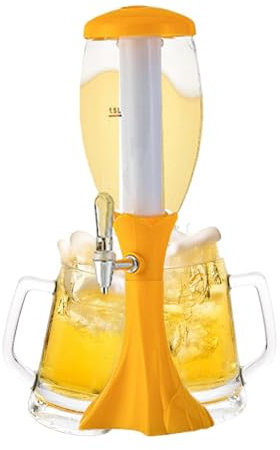 Torre de cerveza - Dispensador de licor con tubo de hielo y grifo | Dispensador de cerveza de mesa, dispensador de bebidas de agua, dispensador de torre luminosa para uso en bares domésticos