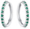 CYMYSS Ohrringe Silber 925 Creolen Silber 925 Silber Ohrringe Damen 925 Kleine Creolen Silber 925 Sterling Silber Ohrringe Hoop Earrings Earrings For Women (Grüner Edelstein)