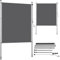 Izrielar Senkrechtmarkise Vertikalmarkise 200x270cm | Balkon Markise ohne Bohren mit PU-Beschichtung | Sonnenschutz & Sichtschutz Wetterfest | Profi-Klemmmarkise (Anthrazit)