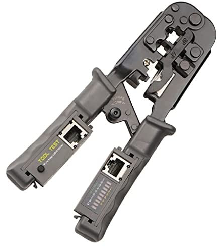 MQPALZKD Tester for pinze for cavi di rete LAN 2 in 1 Strumento for il taglio di spellatura a crimpare multi-cablaggio a cavo singolo