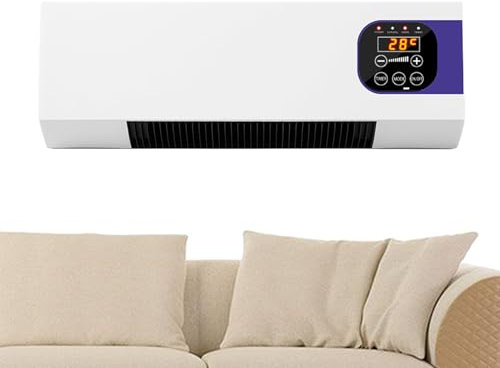 Bajbumgn Termoventilatore Da Parete Per Bagno, Ventilatore Riscaldante per Camera da, Termoventilatore Regolabile con Telecomando per Appartamento Officina