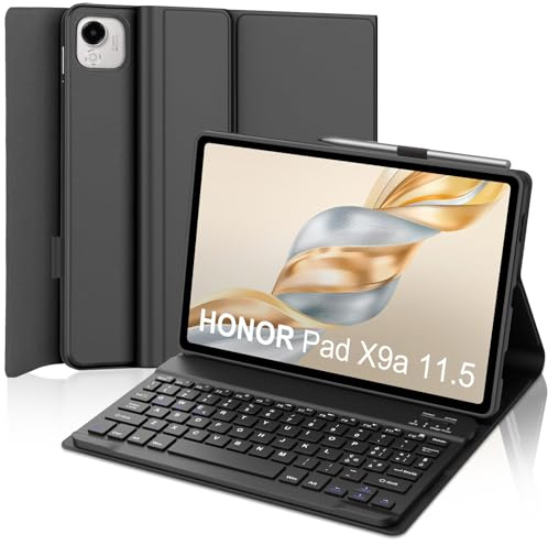 IVEOPPE Tastiera per HONOR Pad X9a 11.5 Pollici 2025 | Cover Keyboard Magnetico Staccabile, Italiano QWERTY, Custodia Tastiera Senza fili Bluetooth, Nero
