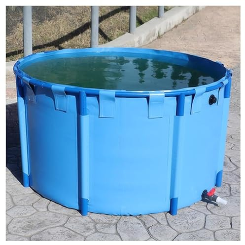 Generico Laghetto per Pesci in Tela Pieghevole - Piscina Circolare Fuori Terra con Staffa, Grande Vasca di contenimento per Koi da 8,2x3,9 Piedi per irrigazione agricola e stoccaggio dell'Acqua