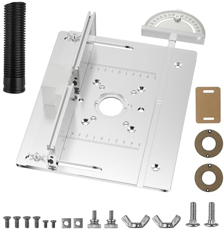 Myrindor Défonceuse Sous Table, Table de Fraisage, Routeur pour Défonceuse, Plaque D'Insertion de Table de Routeur, Defonceuse a Bois Accessoire, pour Machine a Découper, Outil Auxiliaire de Gravure