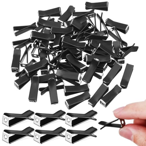NUOBESTY 60 Pcs Metal Car Air Vent Clips for Aromatherapy Sticks Flat Design Auto Air Conditioner Outlet Clips Decoration for Vehicle Use