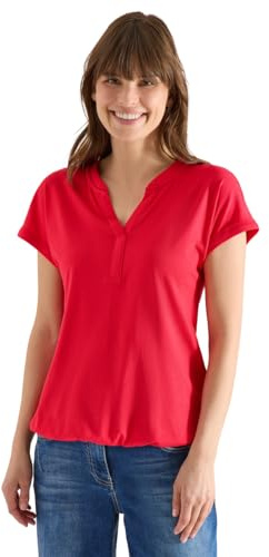 Damen Shirt mit Split Neck im Tunika-Look
