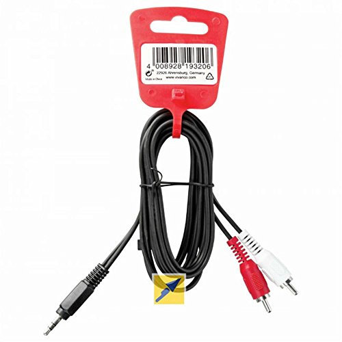 Vivanco Audiokabel, 3,5mm Klinkenstecker <-> 2x Cinchstecker, 1,5m