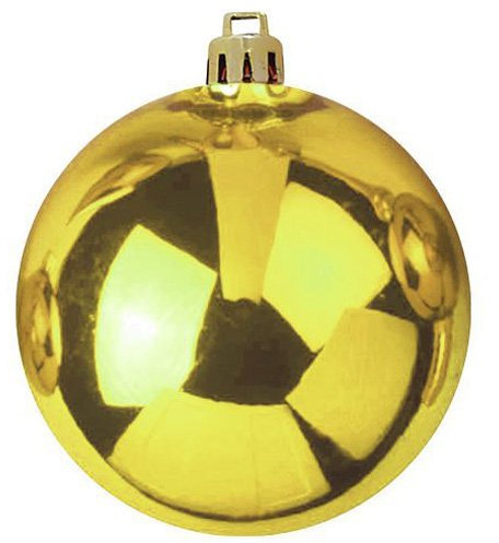 EUROPALMS Dekokugel 20cm, gold | Deko-Kugel aus Kunststoff für Innen- und Außendekoration